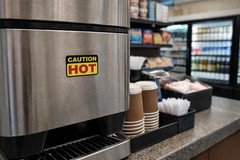 Caution Hot Safety Decal Sticker 1 Pair 2.0″ x 2.5″ p793