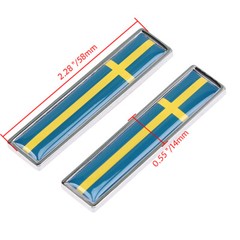 Badge Emblem Sticker Car Auto Rear Trunk Alloy Decal Sweden Swedish Decor Flag