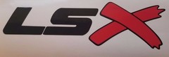 LSX Sticker decal LS X for GM SS camaro corvette chevy black red or white red