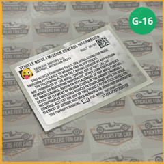 GM Number Information Tire Loading And Trailer Loading Sticker Replica