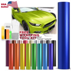 *Satin Chrome Matte Metallic Car Vinyl Wrap Sticker Decal Air Bubble Free Tech