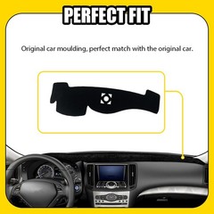 Black Dash Cover Pad Mat For Infiniti G25 G35 G37 Q40 Q60 2008-15 Dashboard 1-5X