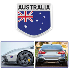 ALUMINUM Australia Flag Emblem Sticker 3D Decal For Auto, Car, Truck COMBO PACK