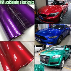 Car Glossy Candy Metallic Gloss Vinyl Film For Whole Vehicle Wrapping Graphics