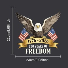 Patriotic 250 America Decal: Fade Resistant Vinyl Sticker for All Vehicles