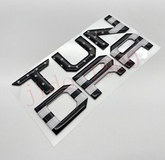 BLACK Flag letters compatible with TOYOTA TUNDRA 2022 23 logo Front insert