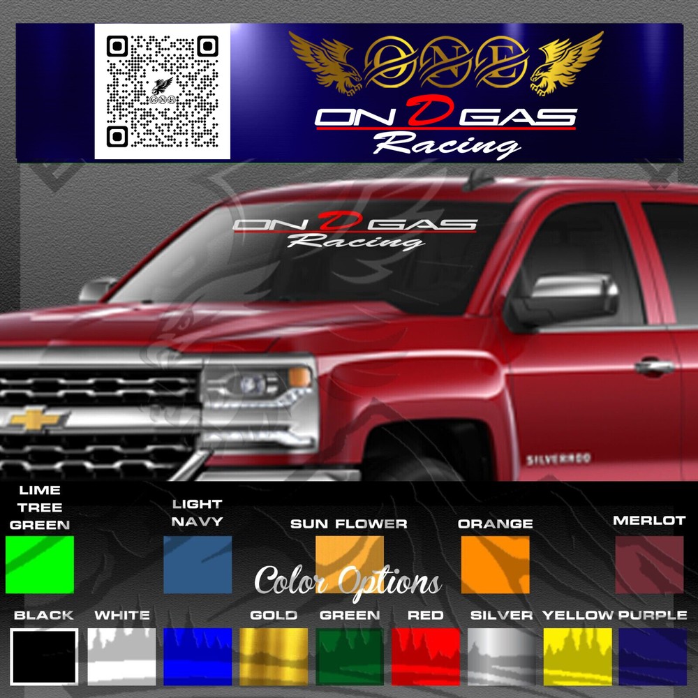 #132 On D Gas Racing Vinyl Decal Stickers