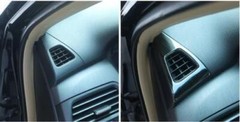 Black Titanium Dashboard Side Vent Overlay Cover For Honda Accord 8th 2008-2013