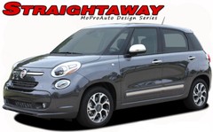 For 2014-2016 Fiat 500L Side Body Door Strobe Vinyl Stripes Decals Graphics
