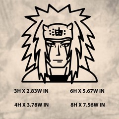 Jiraiya Sensei|Anime|Vinyl Sticker |Decal for Window|Laptop|Any smooth surface