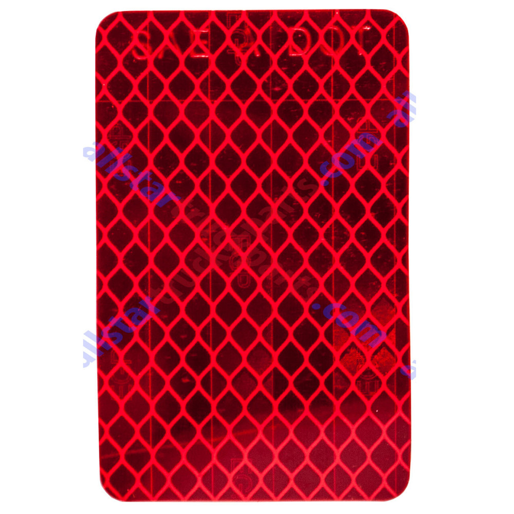 Amber/Red 2×3″ Rectangle High Visibility Reflective Stick-On Reflector DOT-SAE