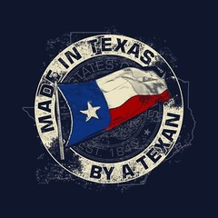 TEXAS VINTAGE STATE MAP THEME FLAG, DECAL CAR IA LAMINATED VINYL FREE STICKER ++