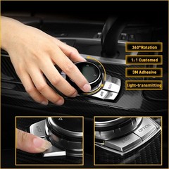 1/2set Multi-Media 7 Cover Button Trim For Decor BMW 3 4 5 6 X5 X6 Series iDRIVE