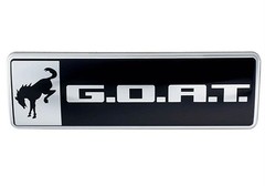 Ford Black on Chrome G.O.A.T. Badge for Bronco and Bronco Sport (1 Count)
