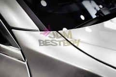 ESSMO PET Super Gloss Metallic Platinum Silver Car Vinyl Wrap Decal Like Paint