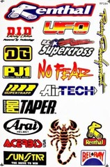 Dirt Bike Motorcycles Supercross Motocross Atv Lot 6 Vinyl Decals Stickers D6015
