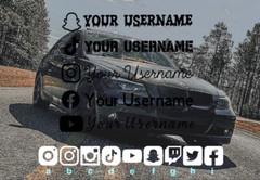 Custom Snapchat Socials Vinyl Decals Stickers For Cars