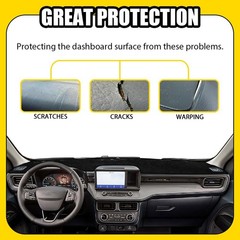 Fit 2022-25 Ford Maverick Dash Mat Dashboard Protector Anti-Glare Pad Black 1-5X