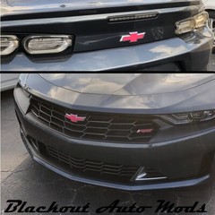 2016-2020 Camaro Bowtie Emblem Blackout Kit Overlay Decals Set of 2 Pink