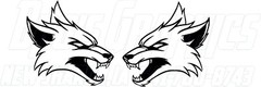 COYOTE Mustang coyote aggressive decal stickers x2 5×4