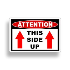 This Side Up Sticker Ship Decal Fragile Label Box Container Shelf Carton Rack