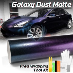 Galaxy Dust Matte Midnight Blue Metallic Car Sticker Decal Vinyl Wrap Sheet Film