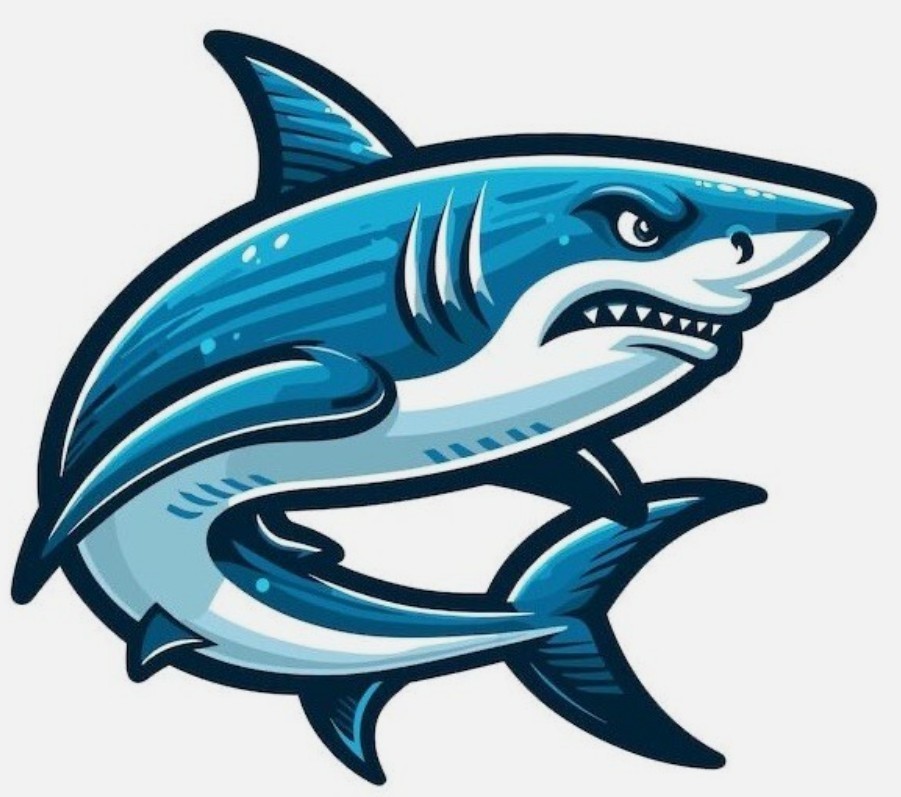 Shark Swimming Sticker (5 Inch) Waterproof Adhesive Peel & Stick Car Bumper