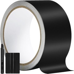 2IN X 30FT Gloss Black Vinyl Wrap for Chrome Delete Window Trim Car Door Sill…