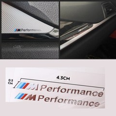 For BMW Metal Stickers MPerformance Emblem Sport Car Interior Sticker 2pcs
