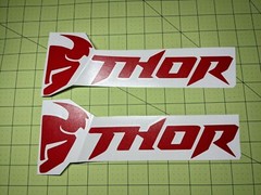 THOR (x2) Pair Decal Vinyl Logo Windshield Sticker Graphics Motocross Racing ATV