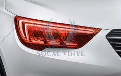 Headlight Hex Holographic Gloss Flame Red Taillight Tint Film Fog Honeycomb Film