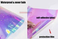 54inch Wide Flat Chameleon Iridescent Sheet Wrap Window Film Glass Sticker Tint