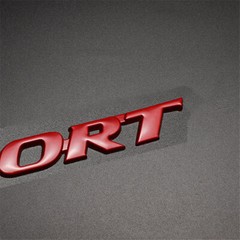 Sport Logo Red Emblem Badge Sticker Metal Car Trunk Tailgate Decal Accessories