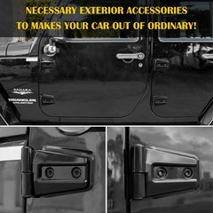 1/2Set Exterior Door Hood Cover Hinge Hinge Trim For Jeep Wrangler JK JKU 2007-2