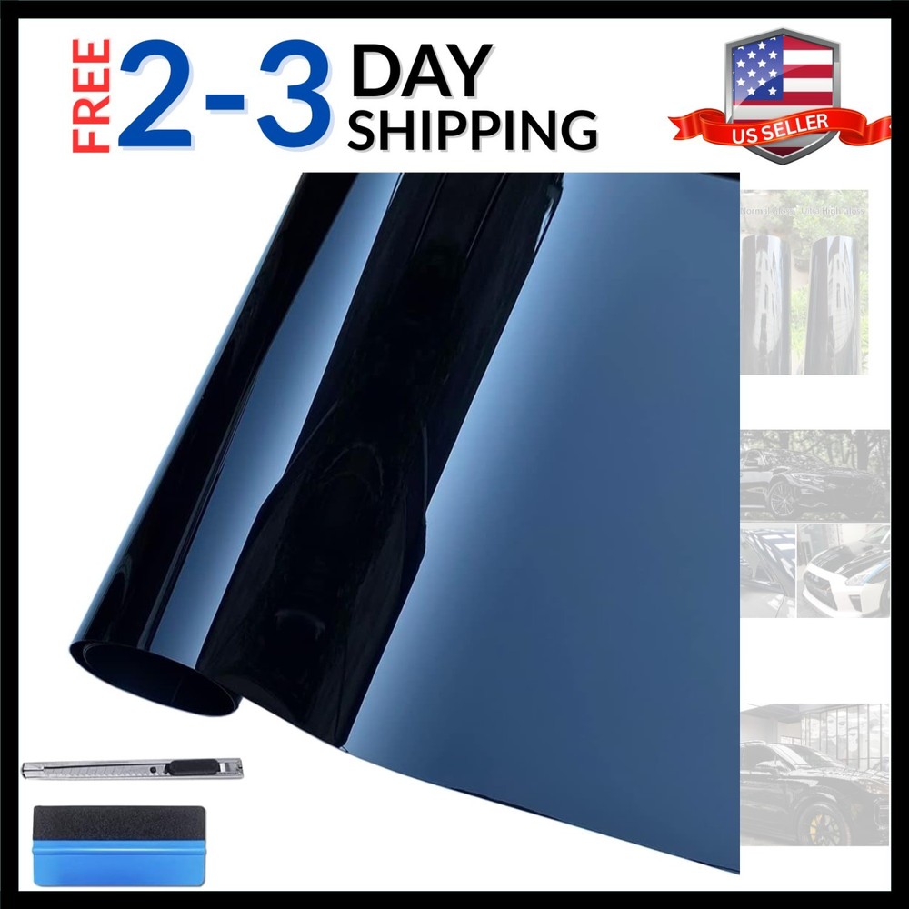 Ultra Gloss Vinyl Car Wrap Film Piano Black Black, 1ft x 5ft