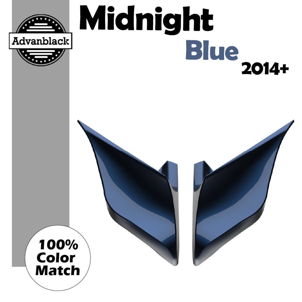 Advanblack Midnight Blue Stretched Extended Side Cover Fits Harley Touring 2014+