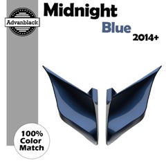 Advanblack Midnight Blue Stretched Extended Side Cover Fits Harley Touring 2014+