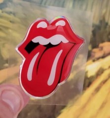 ROLLING STONES STICKY FINGERS LOGO SELF ADHESIVE 3D STICKER MADE IN ITALY