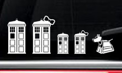 TARDIS FAMILY DOCTOR WHO Decal Vinyl Car Window Sticker ANY SIZE