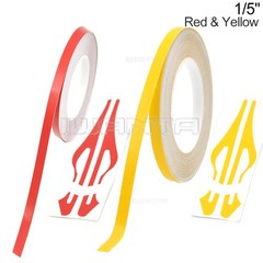 1/5″ 5mm Red & Yellow Pinstriping Pin Stripe DIY Line Vinyl Tape Decal Sticker