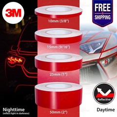 3/8″ 9/16″ 1″ 2″ Waterproof REFLECTIVE Stripe Roll Vinyl 3M Decal Tapes Stickers