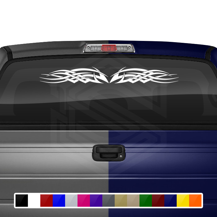 Design #128 TRIBAL CELTIC KNOT Windshield Decal Window Sticker Vinyl Banner Car