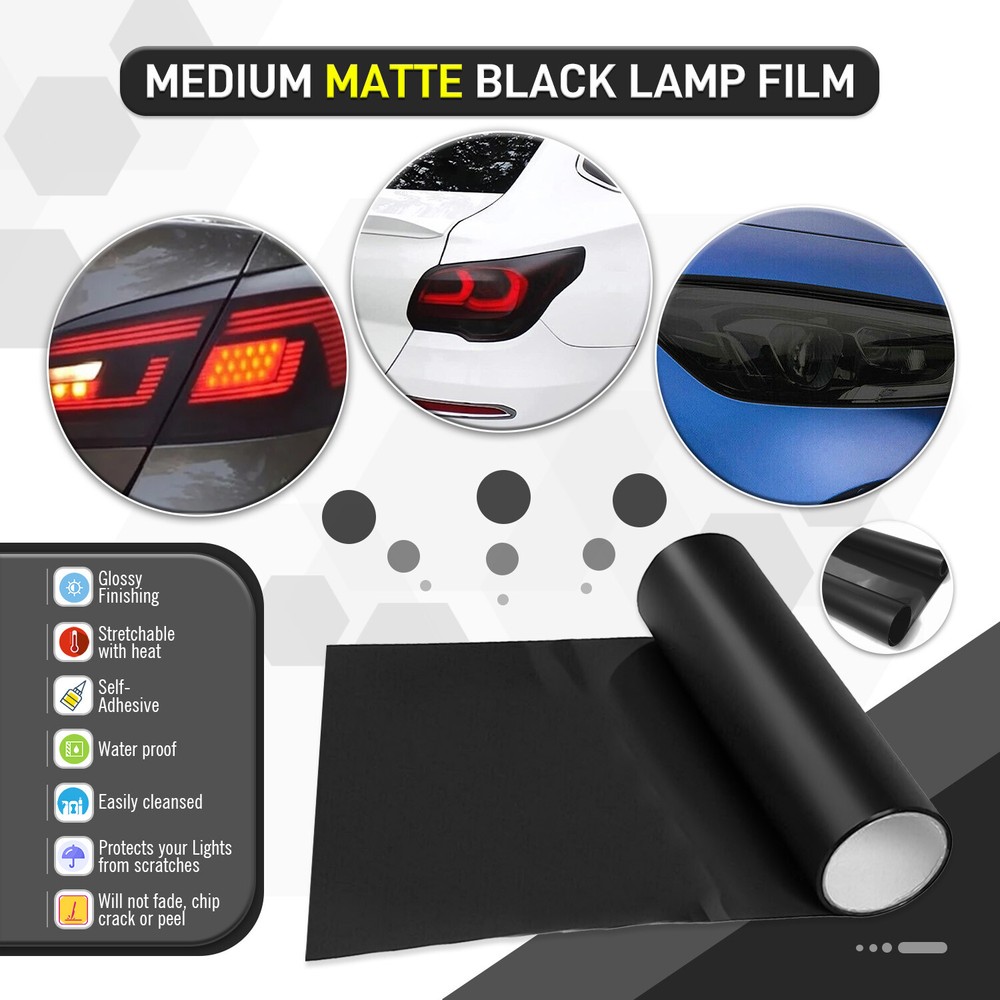 Auto Headlight Taillight Fog Light Tint Film Wrap Sticker Protector Accessories