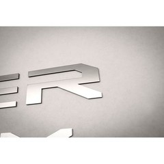 Front Letter Inserts for 2017 Ford Super Duty [Stainless Steel/Polished]