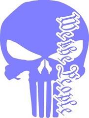 Punisher Skull We the People Patriotic Vinyl Decal Multiple Colors and Sizes