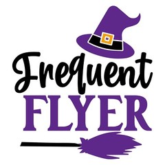 4” Frequent Flyer Sticker Funny Halloween Holiday Trick Or Treat DIY Craft Idea