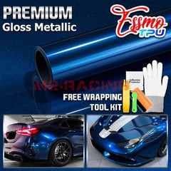 Gloss Metallic Diamond Blue PPF TPU Paint Protection Film Dry Wet Car Vinyl Wrap