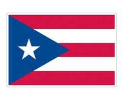 Puerto Rico Flag Sticker Decal Boricua Pride Official Royal Blue 1.5″ – 25″ Size