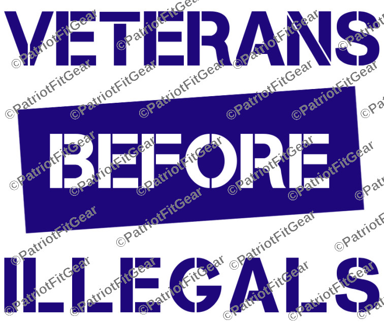 Veterans Before Illegals,Support Our Troops,We The People,Custom Vinyl Decal
