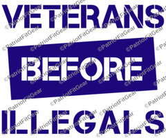 Veterans Before Illegals,Support Our Troops,We The People,Custom Vinyl Decal